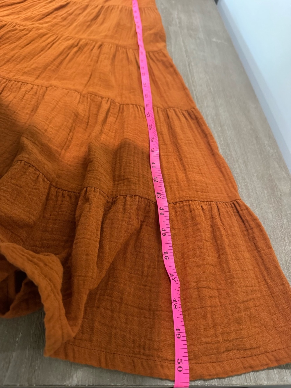 Universal Thread Rust Orange Tiered V-Neck Maxi Dress | Very Good Condition - Picture 9 of 11